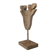 Figurina Ren lemn maro 16x8x25 cm
