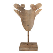 Figurina Ren lemn maro 16x8x25 cm