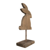 Figurina Iepuras lemn maro 14x8x30 cm