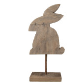 Figurina Iepuras lemn maro 14x8x30 cm
