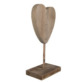 Decoratiune Inimioara lemn maro 15x8x27 cm