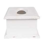 Cutie servetele lemn alb negru 28x16x10 cm