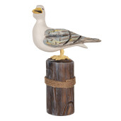 Set 2 figurine Pasari lemn multicolor 13x6x22 cm / 18x8x29 cm