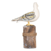 Set 2 figurine Pasari lemn multicolor 13x6x22 cm / 18x8x29 cm