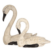 Set 2 figurine Lebede lemn 21x10x18 / 26x11x29 cm