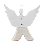 Inger lemn alb metal maro 14x4x15 cm