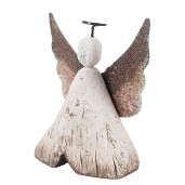 Inger lemn alb metal maro 8x3x9 cm