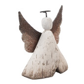 Inger lemn alb metal maro 8x3x9 cm
