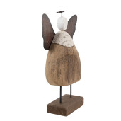 Inger lemn alb metal maro 20x6x25 cm