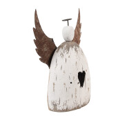 Inger lemn alb metal maro 19x6x21 cm