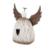 Inger lemn alb metal maro 13x5x14 cm