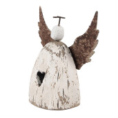Inger lemn alb metal maro 11x5x11 cm