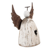 Inger lemn alb metal maro 11x5x11 cm