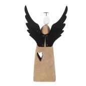 Inger lemn alb metal maro 14x5x26 cm