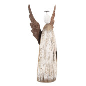 Inger lemn alb metal maro 14x5x26 cm