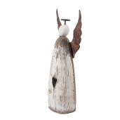 Inger lemn alb metal maro 9x4x18 cm