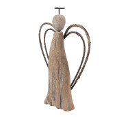 Inger lemn metal maro 12x3x18 cm