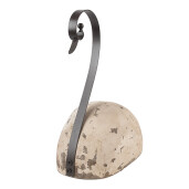 Figurina Lebada lemn metal 25x11x27 cm