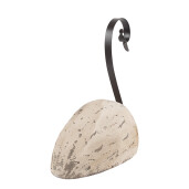 Figurina Lebada lemn metal 25x11x27 cm