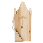 Hranitoare pasari lemn natur 10x11x23 cm