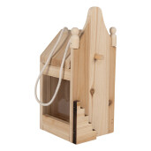 Hranitoare pasari lemn natur 10x11x23 cm