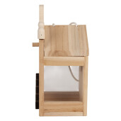 Hranitoare pasari lemn natur 10x11x23 cm