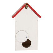 Casuta Pasari lemn decor Lacramioare si Flori 15x10x22 cm