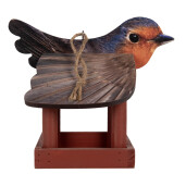 Hranitoare pasari lemn multicolor 17x25x21 cm