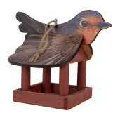 Hranitoare pasari lemn multicolor 17x25x21 cm