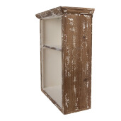 Raft perete lemn alb vintage 36x15x43 cm
