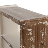 Raft perete lemn alb vintage 36x15x43 cm