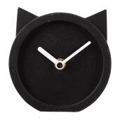 Ceas masa negru alb Pisicuta 12x5x13 cm