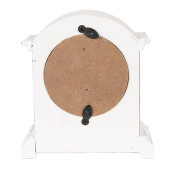 Ceas masa lemn alb vintage maro 13x7x14 cm
