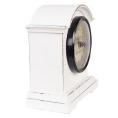 Ceas masa lemn alb vintage maro 13x7x14 cm
