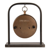 Ceas masa metal maro crem 14x5x16 cm