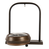 Ceas masa metal maro crem 14x5x16 cm