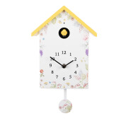 Ceas perete cu pendul si cuc multicolor 20x10x26 cm