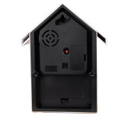 Ceas perete cu pendul si cuc roz negru 20x10x26 cm