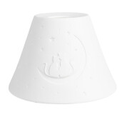 Abajur veioza portelan alb 15x10 cm