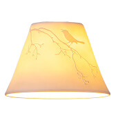 Abajur veioza portelan alb Bird 15x10 cm