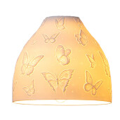 Abajur veioza portelan alb Fluturasi 15x12 cm