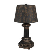 Veioza lemn fier maro negru 35x64 cm E27