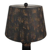 Veioza lemn fier maro negru 35x64 cm E27