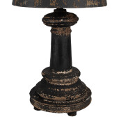 Veioza lemn fier maro negru 35x64 cm E27
