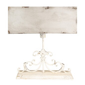 Veioza lemn metal bej vintage 50x20x56 cm, E27