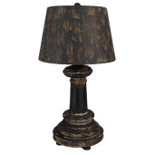 Veioza lemn metal maro negru vintage Ø 35x64 cm E27