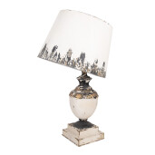 Veioza metal bej maro gri Ø 32x60 cm E27