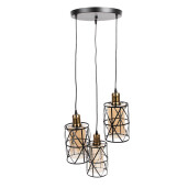 Lustra metal sticla 35x110 cm, E27
