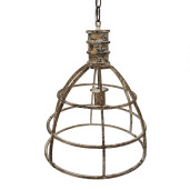 Lustra metal negru bej 39x47 cm, E27