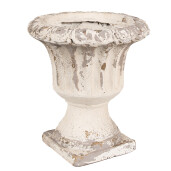 Ghiveci flori ceramica bej 18x20 cm